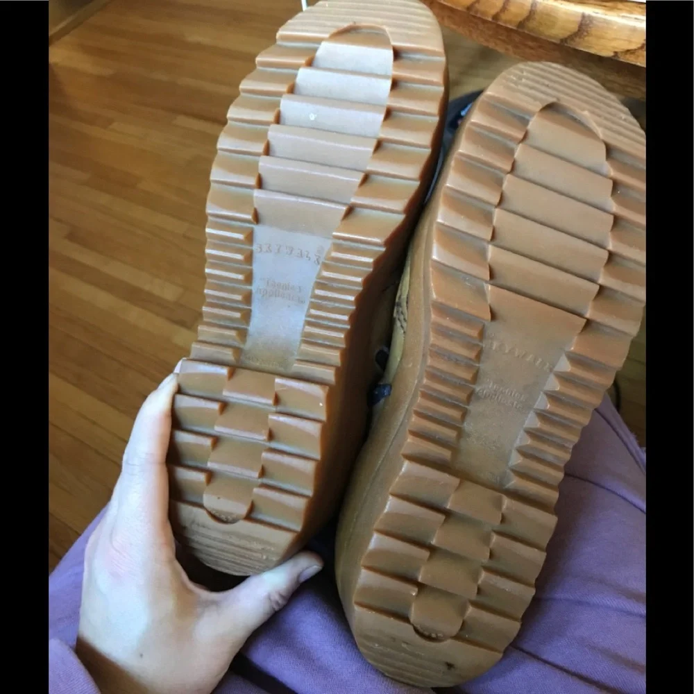 VINTAGE Italian 🇮🇹 butterscotch leather boots 10 - Picture 3 of 8